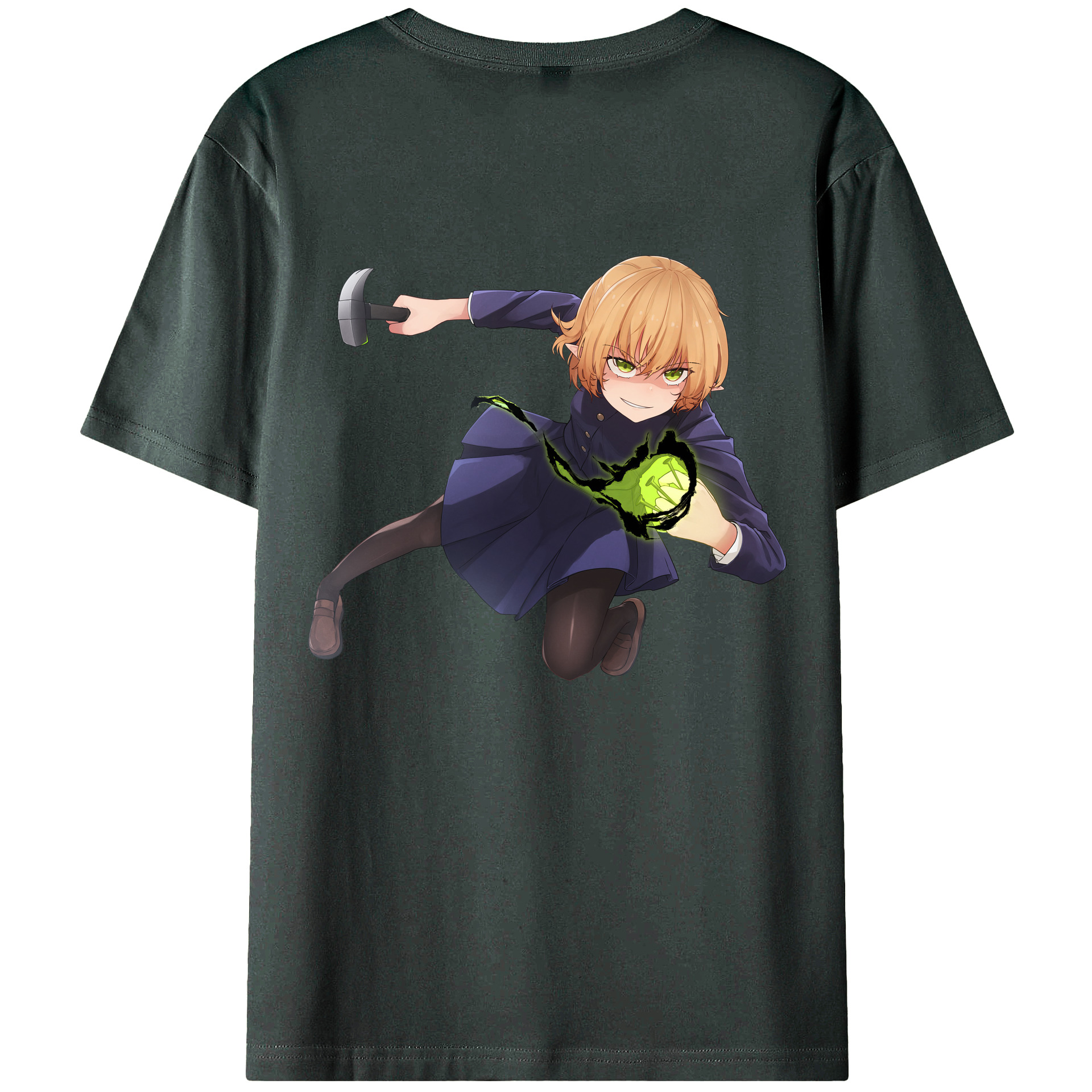 （画像用） 呪術廻戦 Jujutsu Kaisen 綿100％ メンズ半袖Tシャツ（バックプリント） 通気性